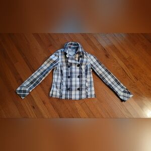 Aeropostale Gray Plaid Jacket